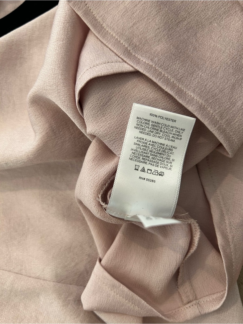 Express Slim Women's Blouse in Light Blush - Picture 8 of 10